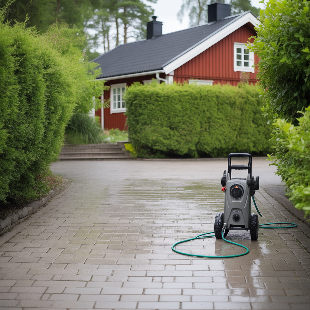 9.Sa tvattar och rengor du din uppfart for ett snyggt och hallbart resultat