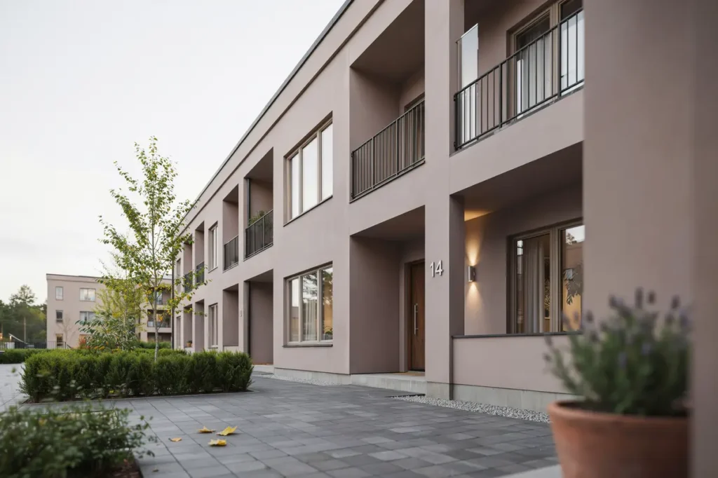 fasadm lning av putsad flerbostadsfasad med l ngvarigt skydd i vis ttra flemingsberg